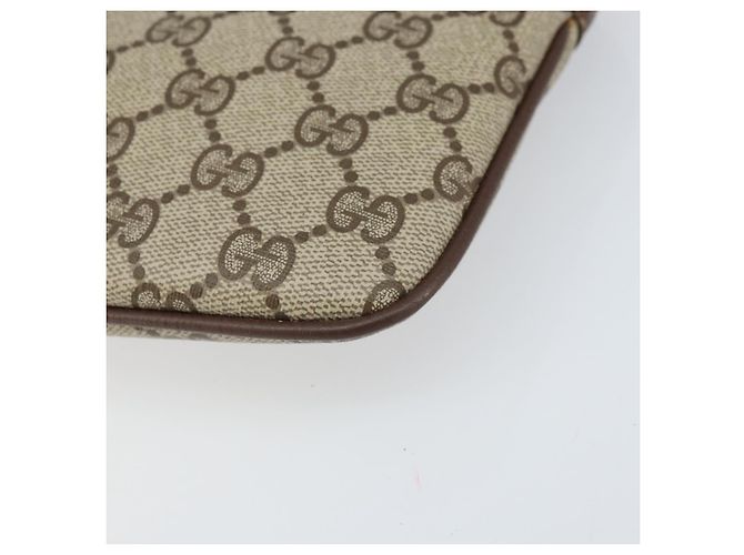 Borsa Gucci GG Supreme Web Sherry Line in PVC Beige Oro 904 02 047 Auth BA10402 D'oro - vista 9