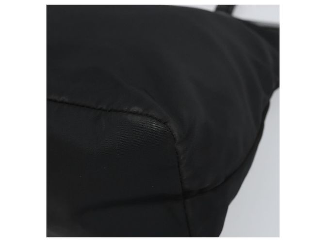 Borsa Tote Prada in Nylon Nero Argento Auth ti3730 - vista 14