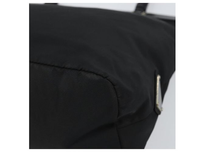 Borsa Tote Prada in Nylon Nero Argento Auth ti3730 - vista 16