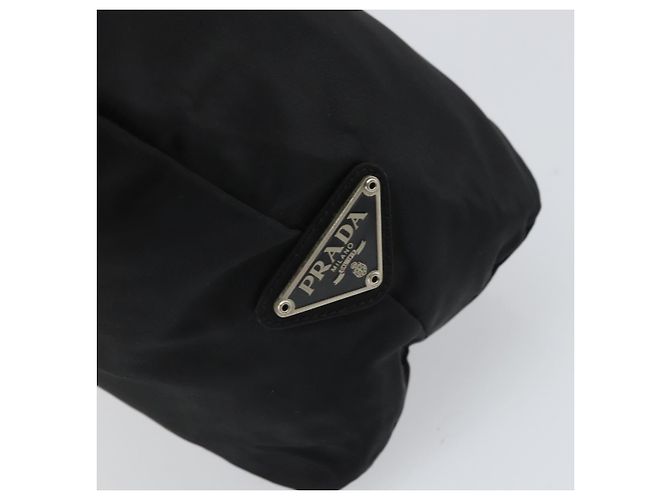 Borsa Tote Prada in Nylon Nero Argento Auth ti3730 - vista 18