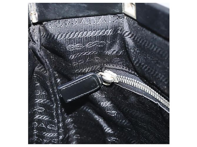 Borsa Tote Prada in Nylon Nero Argento Auth ti3730 - vista 22