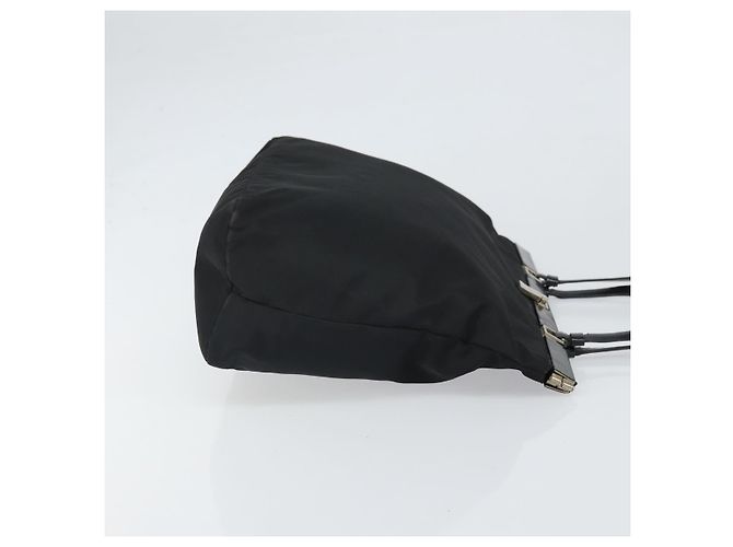 Borsa Tote Prada in Nylon Nero Argento Auth ti3730 - vista 3
