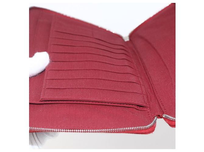 Hermès HERMES Fourre Tout Perth GM Portafoglio Lungo Canvas Rosso Auth ti3698 - vista 10