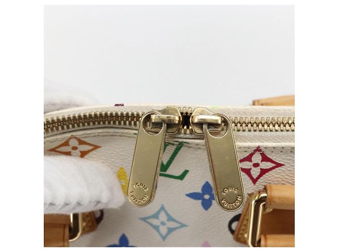 LOUIS VUITTON Monogramm Multicolor Alma Handtasche Weiß M92647 LV Auth BA10658 - Ansicht 10