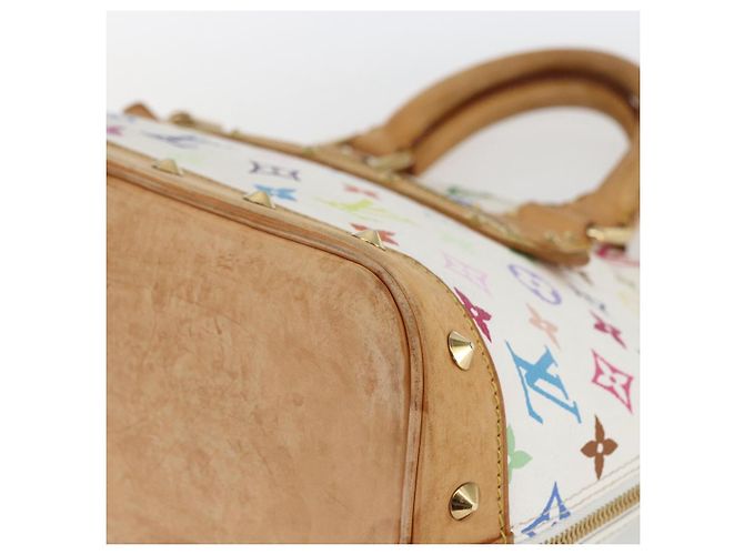 LOUIS VUITTON Monogramm Multicolor Alma Handtasche Weiß M92647 LV Auth BA10658 - Ansicht 14