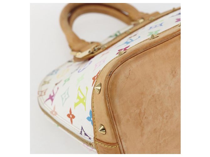 LOUIS VUITTON Monogramm Multicolor Alma Handtasche Weiß M92647 LV Auth BA10658 - Ansicht 15