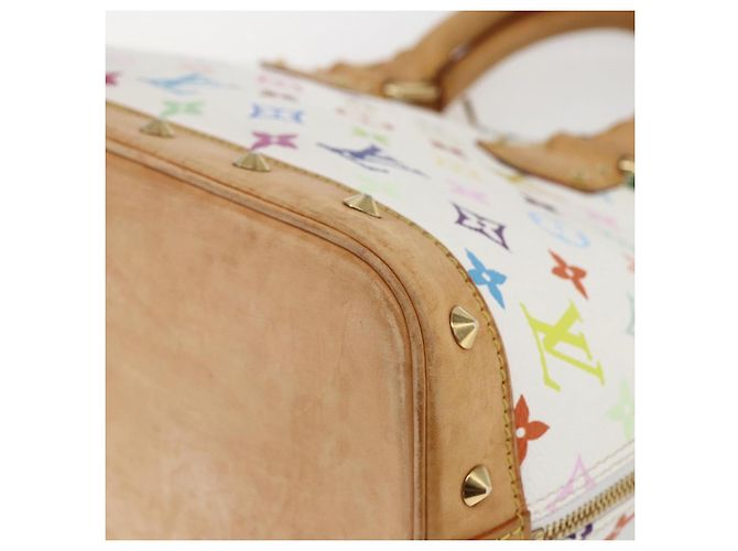 LOUIS VUITTON Monogramm Multicolor Alma Handtasche Weiß M92647 LV Auth BA10658 - Ansicht 16