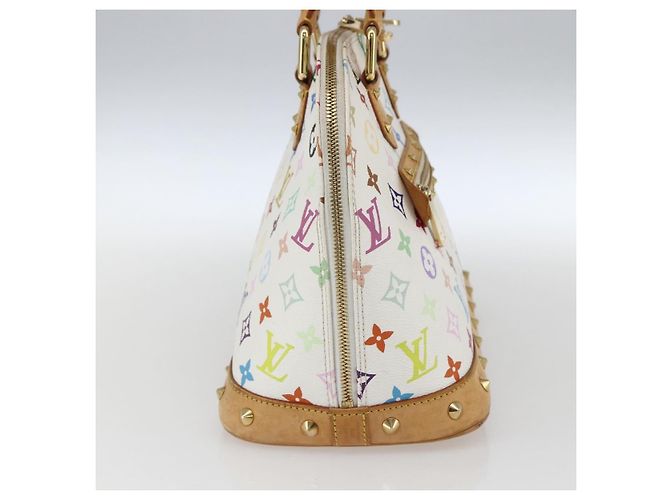 LOUIS VUITTON Monogramm Multicolor Alma Handtasche Weiß M92647 LV Auth BA10658 - Ansicht 3