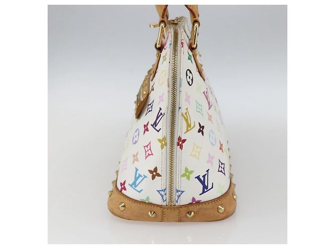 LOUIS VUITTON Monogramm Multicolor Alma Handtasche Weiß M92647 LV Auth BA10658 - Ansicht 4