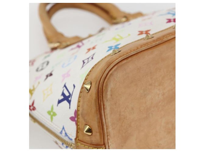 LOUIS VUITTON Monogramm Multicolor Alma Handtasche Weiß M92647 LV Auth BA10658 - Ansicht 9