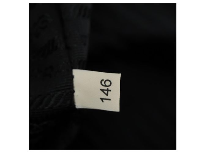 PRADA Custodia Valigia Nylon Pelle Nera Argento Auth 165055 Nero - vista 11