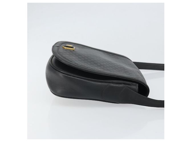 Céline CELINE Macadam Canvas Schultertasche PVC Schwarz Gold Auth ka2364 Golden - Ansicht 3