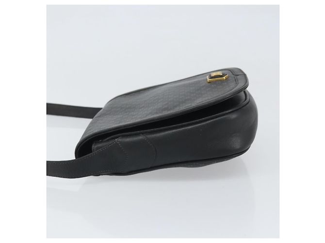 Céline CELINE Macadam Canvas Schultertasche PVC Schwarz Gold Auth ka2364 Golden - Ansicht 4