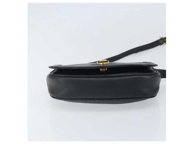 Céline CELINE Macadam Canvas Schultertasche PVC Schwarz Gold Auth ka2364 Golden - Ansicht 5