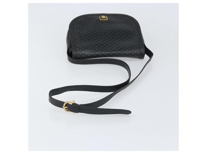 Céline CELINE Macadam Canvas Schultertasche PVC Schwarz Gold Auth ka2364 Golden - Ansicht 7