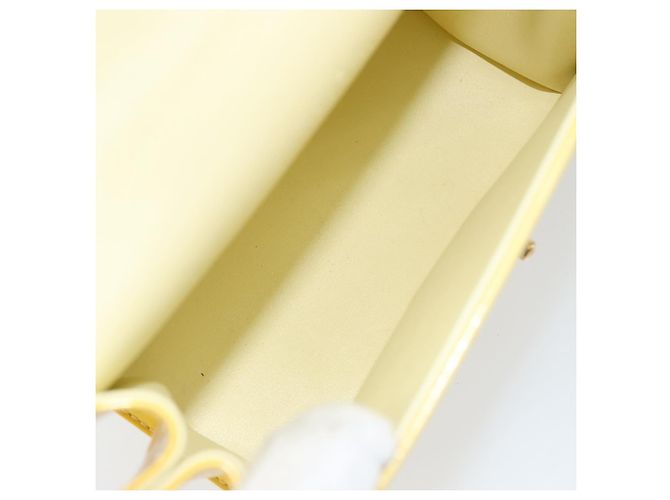 LOUIS VUITTON Borsa Spring Street Monogram Vernis Giallo Lime M91068 Auth BA10357 D'oro - vista 11
