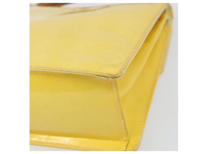 LOUIS VUITTON Borsa Spring Street Monogram Vernis Giallo Lime M91068 Auth BA10357 D'oro - vista 15