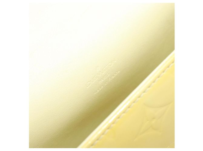 LOUIS VUITTON Borsa Spring Street Monogram Vernis Giallo Lime M91068 Auth BA10357 D'oro - vista 19