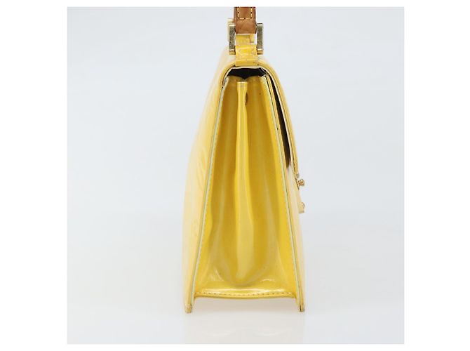 LOUIS VUITTON Borsa Spring Street Monogram Vernis Giallo Lime M91068 Auth BA10357 D'oro - vista 4