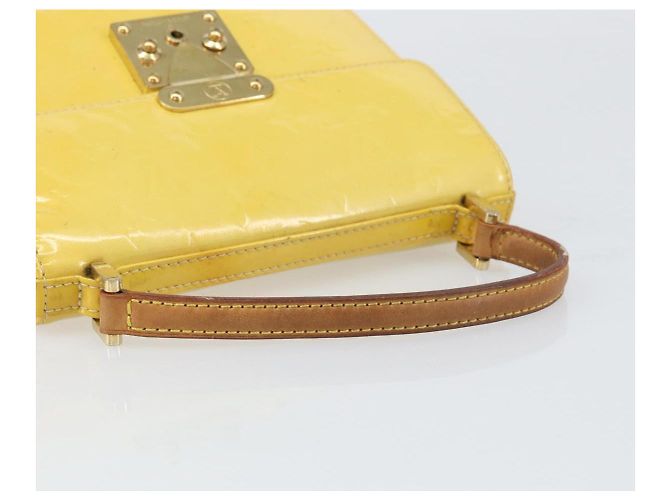 LOUIS VUITTON Borsa Spring Street Monogram Vernis Giallo Lime M91068 Auth BA10357 D'oro - vista 7