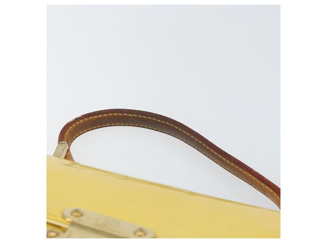 LOUIS VUITTON Borsa Spring Street Monogram Vernis Giallo Lime M91068 Auth BA10357 D'oro - vista 8