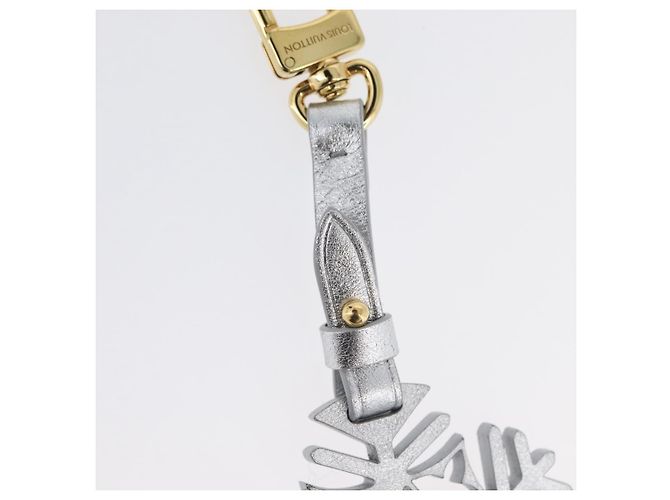 LOUIS VUITTON Schneeflocken Charm Leder Silber M79293 LV Auth 168249M - Ansicht 4