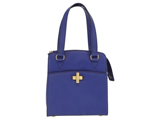 Borsa a mano CÉLINE Circle in pelle viola e oro Auth 171089 D'oro Porpora - vista 13