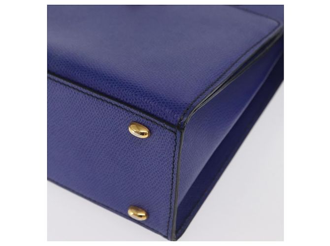 Borsa a mano CÉLINE Circle in pelle viola e oro Auth 171089 D'oro Porpora - vista 14