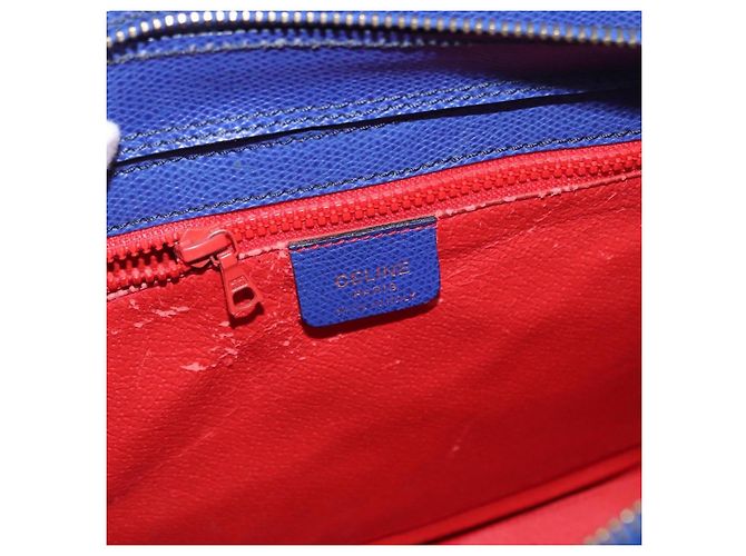 Borsa a mano CÉLINE Circle in pelle viola e oro Auth 171089 D'oro Porpora - vista 18