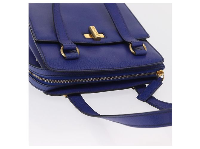 Borsa a mano CÉLINE Circle in pelle viola e oro Auth 171089 D'oro Porpora - vista 6