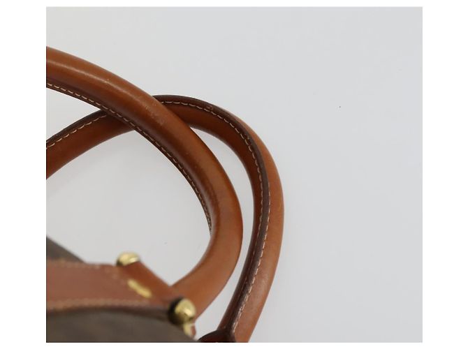 Céline Borsa Boston in tela Macadam CELINE in pelle PVC marrone oro Auth ep13278 D'oro - vista 14