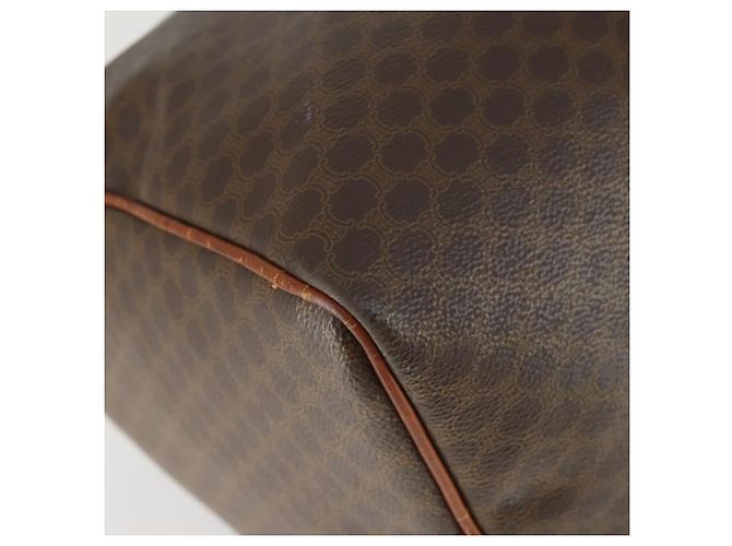 Céline Borsa Boston in tela Macadam CELINE in pelle PVC marrone oro Auth ep13278 D'oro - vista 17
