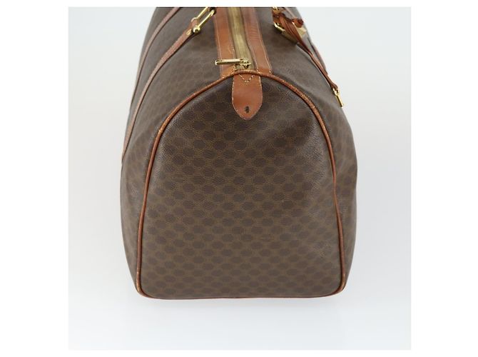 Céline Borsa Boston in tela Macadam CELINE in pelle PVC marrone oro Auth ep13278 D'oro - vista 4