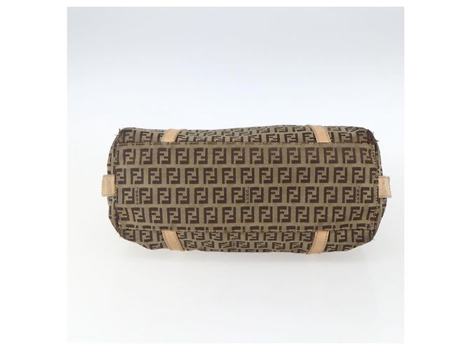 FENDI Zucchino Canvas Handtasche Beige Silber Authentisch bs33319 - Ansicht 5