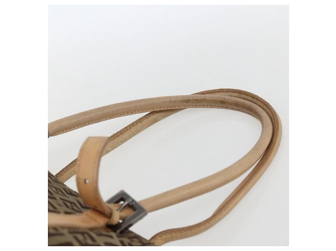 FENDI Zucchino Canvas Handtasche Beige Silber Authentisch bs33319 - Ansicht 8