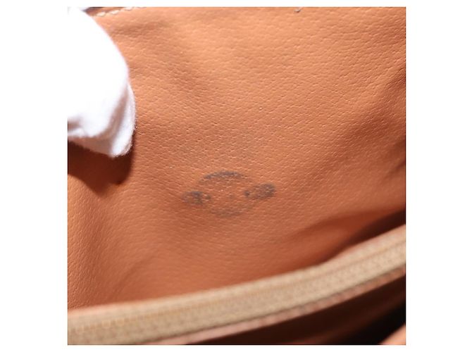 Céline Borsa a Spalla in Tela Macadam CELINE in Pelle PVC Marrone Oro Auth 170993 D'oro - vista 11