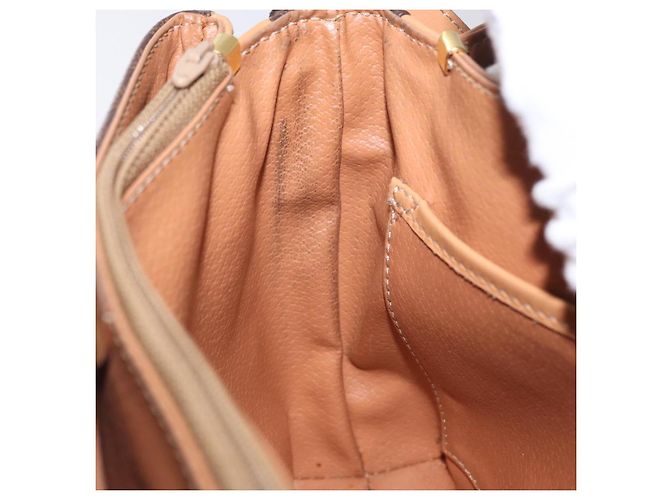 Céline Borsa a Spalla in Tela Macadam CELINE in Pelle PVC Marrone Oro Auth 170993 D'oro - vista 21
