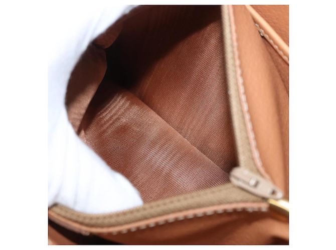 Céline Borsa a Spalla in Tela Macadam CELINE in Pelle PVC Marrone Oro Auth 170993 D'oro - vista 25