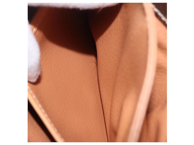 Céline Borsa a Spalla in Tela Macadam CELINE in Pelle PVC Marrone Oro Auth 170993 D'oro - vista 26