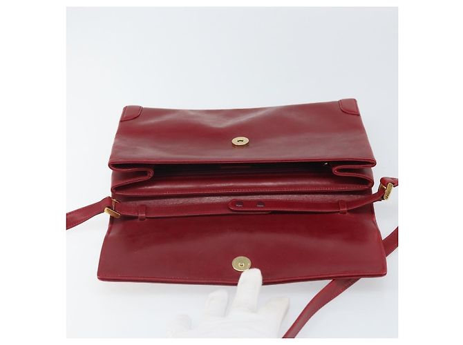 Gucci Borsa a Spalla in Pelle Rossa e Oro Auth BA10436 Rosso D'oro - vista 10