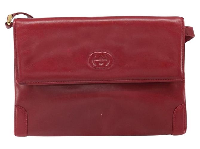 Gucci Borsa a Spalla in Pelle Rossa e Oro Auth BA10436 Rosso D'oro - vista 13