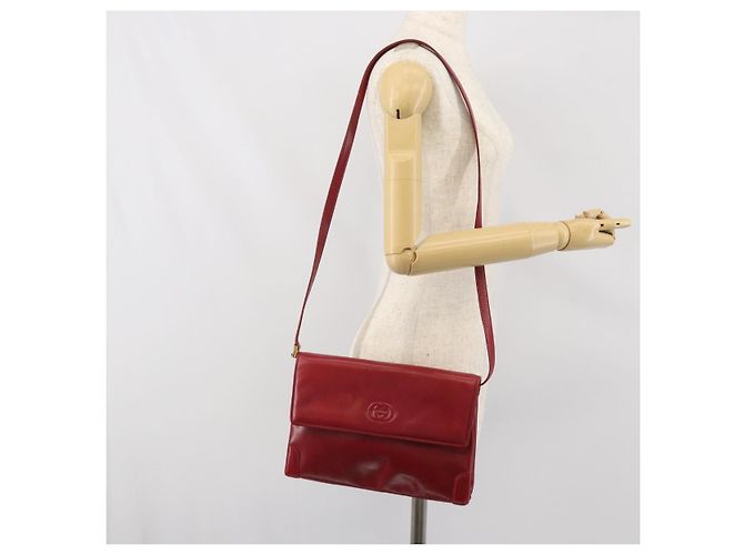 Gucci Borsa a Spalla in Pelle Rossa e Oro Auth BA10436 Rosso D'oro - vista 23