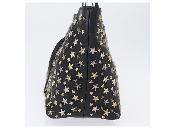 Borsa Tote in Pelle Nera e Oro Autentica BA10854 Jimmy Choo Nero D'oro - vista 3