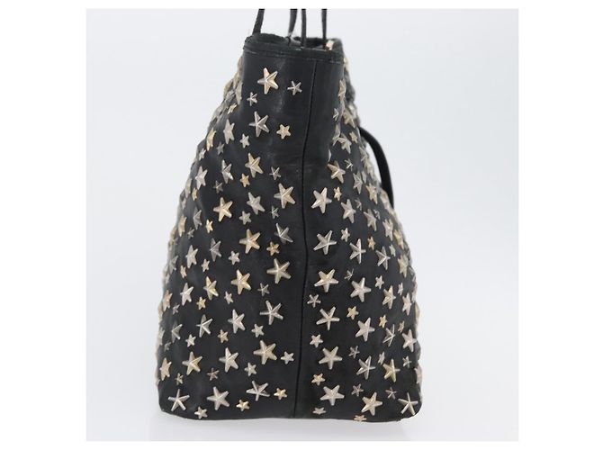 Borsa Tote in Pelle Nera e Oro Autentica BA10854 Jimmy Choo Nero D'oro - vista 4
