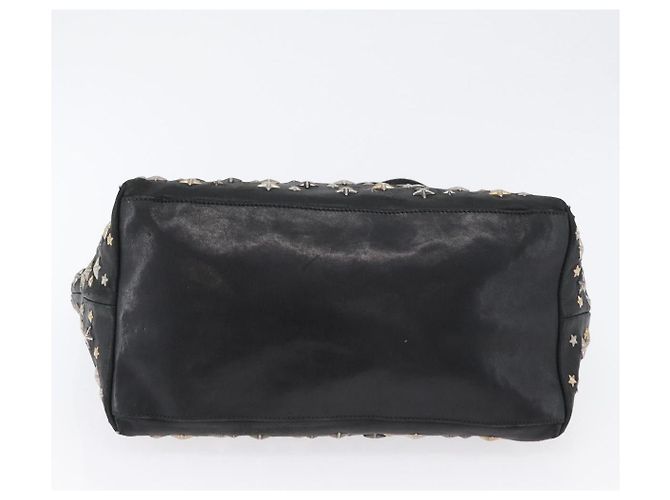 Borsa Tote in Pelle Nera e Oro Autentica BA10854 Jimmy Choo Nero D'oro - vista 5