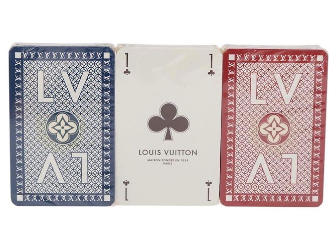 LOUIS VUITTON Cartas de Jogo Monograma Azul Vermelho Amarelo LV Auth 171177SAM - vista 2