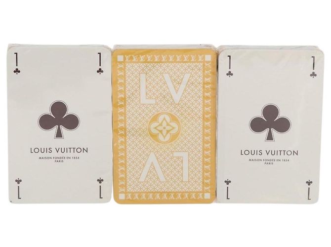 LOUIS VUITTON Cartas de Jogo Monograma Azul Vermelho Amarelo LV Auth 171177SAM - vista 3