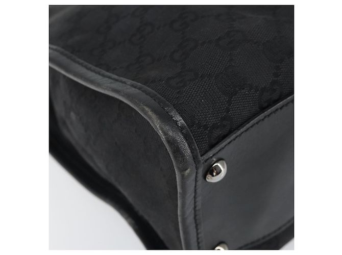 Borsa a Spalla GG Canvas Gucci Nera Argento 110292 Auth ep13049 Nero - vista 14