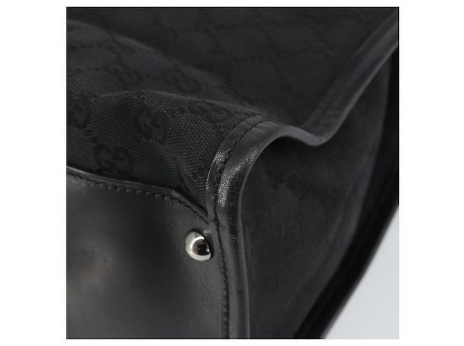 Borsa a Spalla GG Canvas Gucci Nera Argento 110292 Auth ep13049 Nero - vista 15