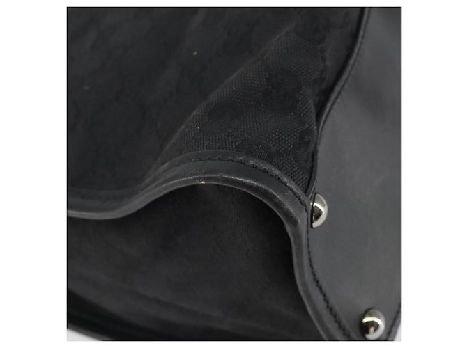 Borsa a Spalla GG Canvas Gucci Nera Argento 110292 Auth ep13049 Nero - vista 16